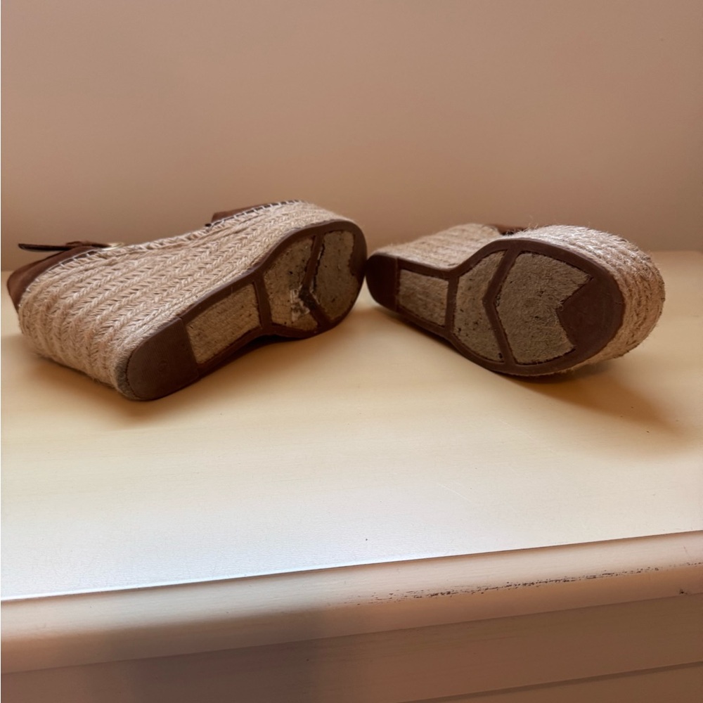 Marc Fisher Tan Suede Wedge Sandals - Picture 3 of 6
